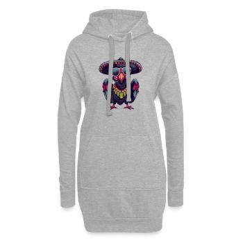 Harpyie Vogel Sombrero - Hoodie-Kleid - Grau meliert - Vorne
