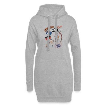 Strewth Australia Drop Bears - Vrai maintenant - Sweat-shirt à capuche long Femme - gris chiné - Devant