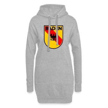 Baden Wappen Schild mit Adler - Hoodie-Kleid - Grau meliert - Vorne