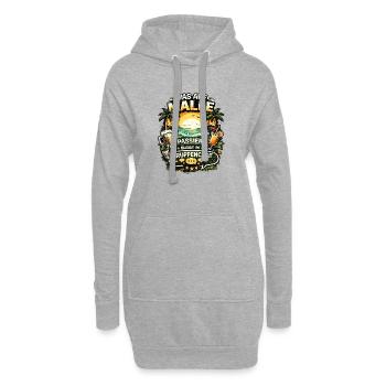 Que se passe-t-il sur Malle - Sweat-shirt à capuche long Femme - gris chiné - Devant