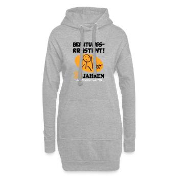 Comic Geburtstag 20 Jahre Happy Birthday - Hoodie-Kleid - Grau meliert - Vorne