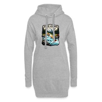 Légendes de la rivière Sunrise Giants - Sweat-shirt à capuche long Femme - gris chiné - Devant