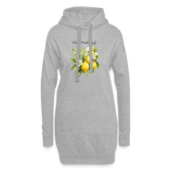 Uniquement les agrumes - Sweat-shirt à capuche long Femme - gris chiné - Devant