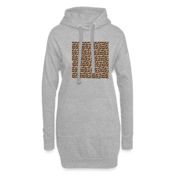 Viele Wespen - Hoodie-Kleid - Grau meliert - Vorne