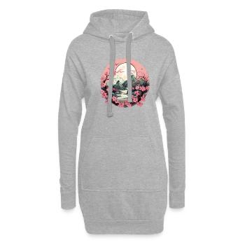 Symphonie du Sommet - Sweat-shirt à capuche long Femme - gris chiné - Devant