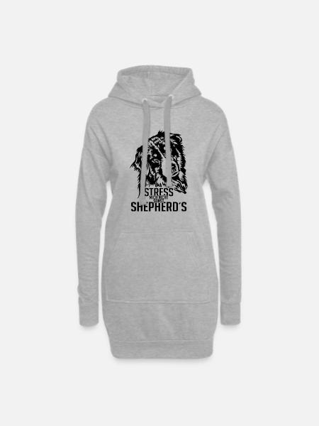 AUSTRALIAN SHEPHERD stress mich nicht Wilsigns - Hoodie-Kleid - Grau meliert