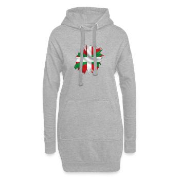 Baskische Design - Hoodie-Kleid - Grau meliert - Vorne