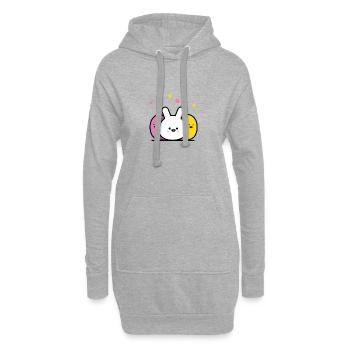 Ostern - Hoodie-Kleid - Grau meliert - Vorne