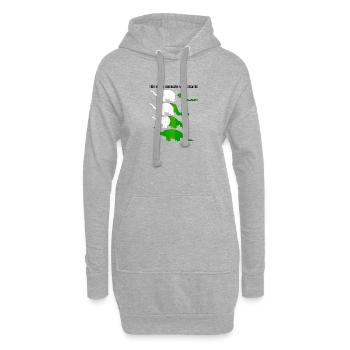 This Is How Dinosaurs Were Created Funny Dino - Sweat-shirt à capuche long Femme - gris chiné - Devant