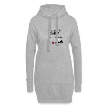 dart, flight, Dartpfeile - Hoodie-Kleid - Grau meliert - Vorne