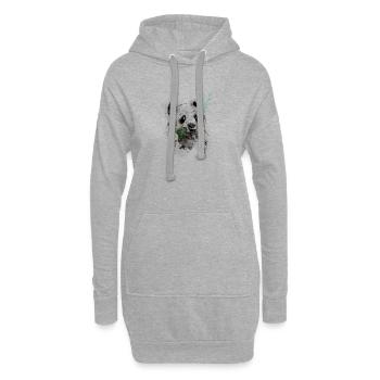 Watercolor Panda Bear - Sweat-shirt à capuche long Femme - gris chiné - Devant