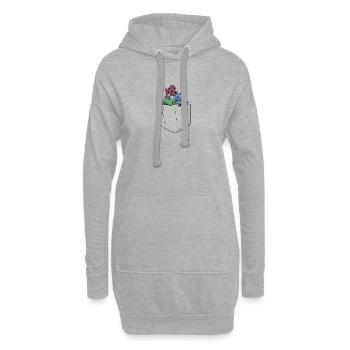Monstres de poche - Sweat-shirt à capuche long Femme - gris chiné - Devant