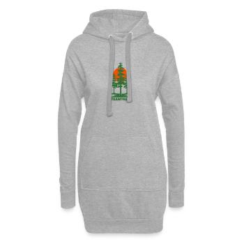 Team Trees Merchandise - Hoodie-Kleid - Grau meliert - Vorne