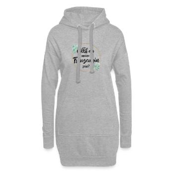 willst du meine trauzeugin sein? - Hoodie-Kleid - Grau meliert - Vorne