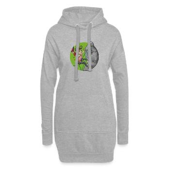 Première ascension du nouveau tour - T-shirt d'escalade - Sweat-shirt à capuche long Femme - gris chiné - Devant