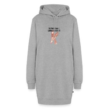 Podencohaare Outfit 2 - Hoodie-Kleid - Grau meliert - Vorne