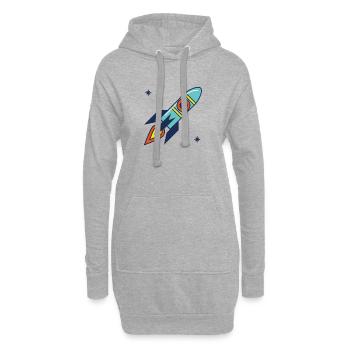 Rakete - Hoodie-Kleid - Grau meliert - Vorne