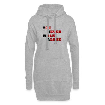 YNWA - Sweat-shirt à capuche long Femme - gris chiné - Devant