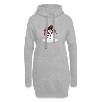 Schneemann - Hoodie-Kleid - Grau meliert - Vorne