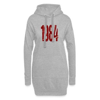 1984 Protest Demo Design - Hoodie-Kleid - Grau meliert - Vorne