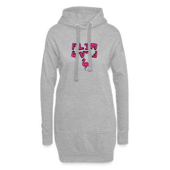 Flim Flam Flamingo - Hoodie-Kleid - Grau meliert - Vorne