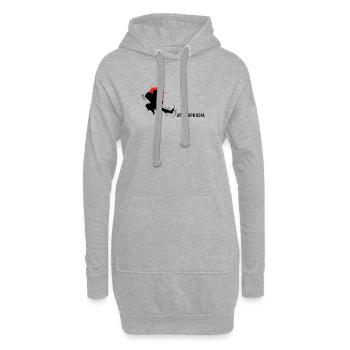 Atychiphobie - kick it - Sweat-shirt à capuche long Femme - gris chiné - Devant