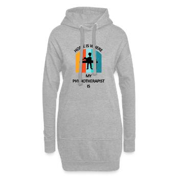 Physiotherapeut Humorvoll Geschenk Spruch Lustig - Hoodie-Kleid - Grau meliert - Vorne