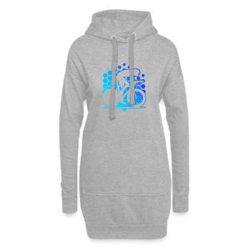 Vélo de route Vélo de route homme Vélo de route Vélo de route - Sweat-shirt à capuche long Femme - gris chiné - Devant