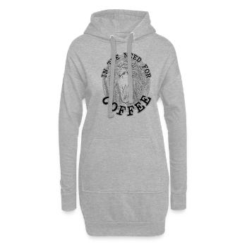 in the need for coffe black - Hoodie-Kleid - Grau meliert - Vorne