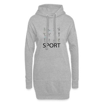 Sport Sport Sport - Hoodie-Kleid - Grau meliert - Vorne