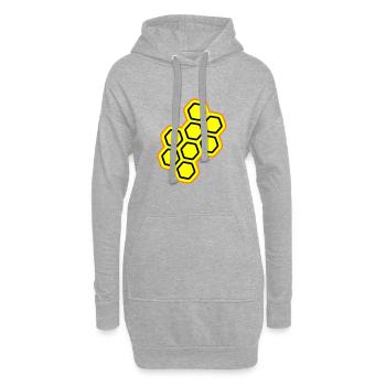 Imker symbol - Hoodie-Kleid - Grau meliert - Vorne