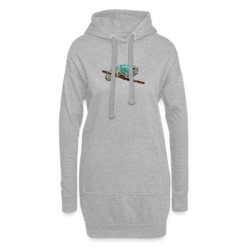Chamäleon - Hoodie-Kleid - Grau meliert - Vorne