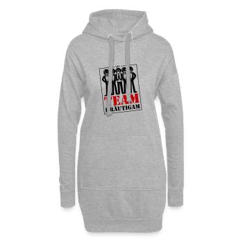 Enterrement de vie de jeune fille de marié - Sweat-shirt à capuche long Femme - gris chiné - Devant