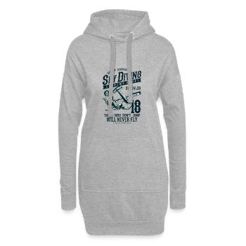 Sky Diving Fallshirm sautant - Sweat-shirt à capuche long Femme - gris chiné - Devant