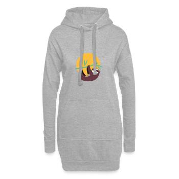 Faultier - Hoodie-Kleid - Grau meliert - Vorne