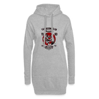 Club de boxe thaï - Sweat-shirt à capuche long Femme - gris chiné - Devant