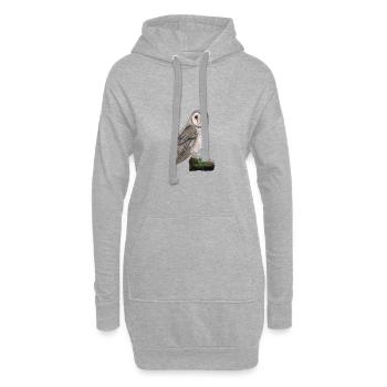 Eule - Hoodie-Kleid - Grau meliert - Vorne