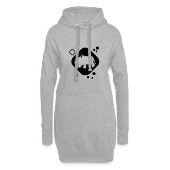 Rhino - Africa Nature Animal Lovers Wilderness Safari - Sweat-shirt à capuche long Femme - gris chiné - Devant