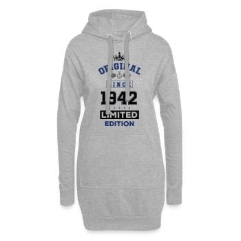 1942 limited edition Geburtstag - Hoodie-Kleid - Grau meliert - Vorne