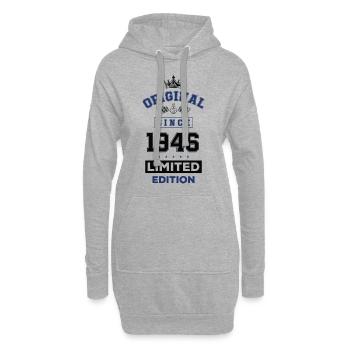 1946 limited edition Geburtstag - Hoodie-Kleid - Grau meliert - Vorne