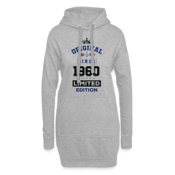 1960 limited edition Geburtstag - Hoodie-Kleid - Grau meliert - Vorne