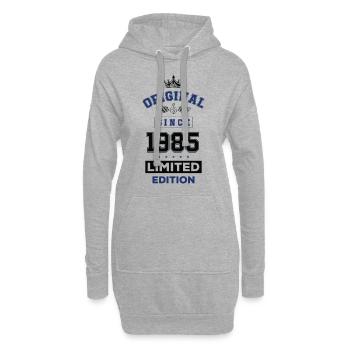 1985 limited edition Geburtstag - Hoodie-Kleid - Grau meliert - Vorne