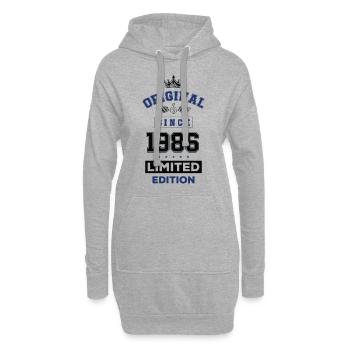 1986 limited edition Geburtstag - Hoodie-Kleid - Grau meliert - Vorne