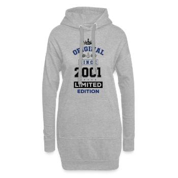 2001 limited edition Geburtstag - Hoodie-Kleid - Grau meliert - Vorne