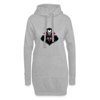 Bande dessinée vampire Halloween - Sweat-shirt à capuche long Femme - gris chiné - Devant