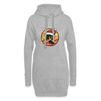 Ameise Weihnachten Christmas - Hoodie-Kleid - Grau meliert - Vorne