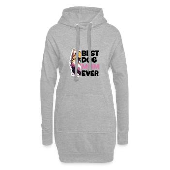 Meilleure maman de chien de tous les temps - Poméranie - Sweat-shirt à capuche long Femme - gris chiné - Devant