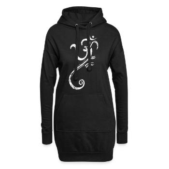 Cadeau Ganesha - Sweat-shirt à capuche long Femme - noir - Devant