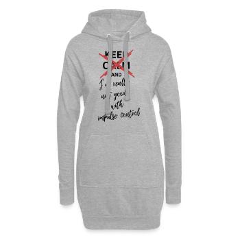 Académie des vampires Restez calme - Sweat-shirt à capuche long Femme - gris chiné - Devant