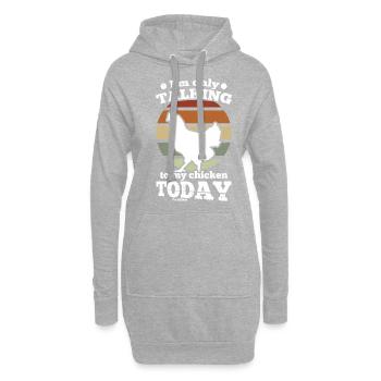 Huhn - Hoodie-Kleid - Grau meliert - Vorne